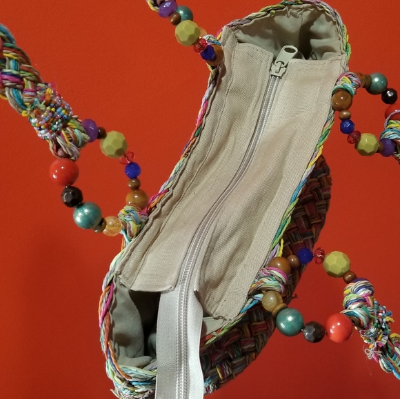 Cappelli Straworld Rainbow Beaded Handbag - Picture 2 of 5